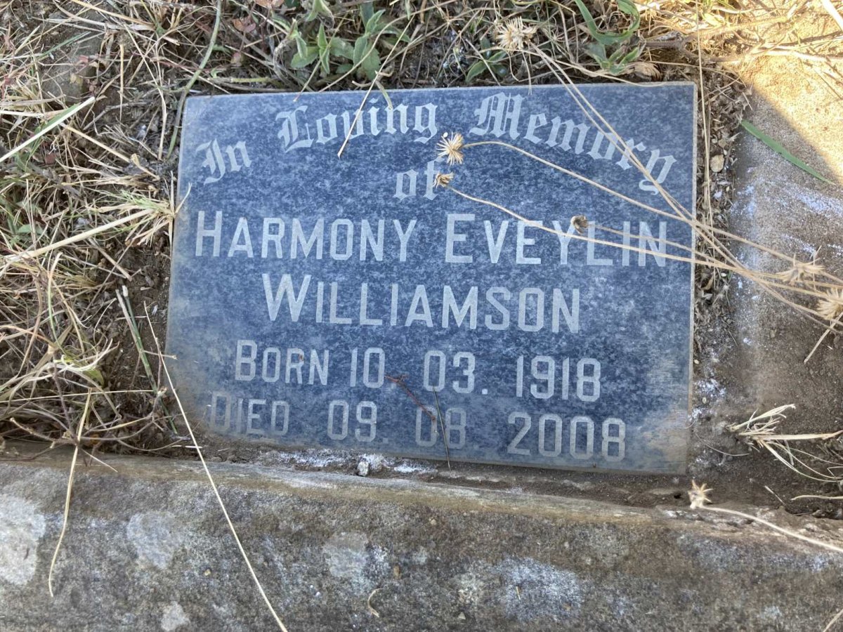 WILLIAMSON Harmony Eveylin 1918-2008