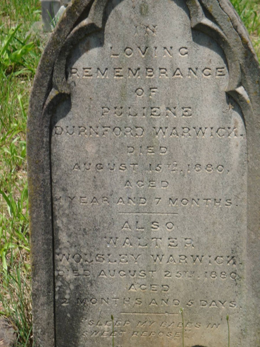 WARWICK Puliene Durnford -1880 :: WARWICK Walter Wolsley -1880