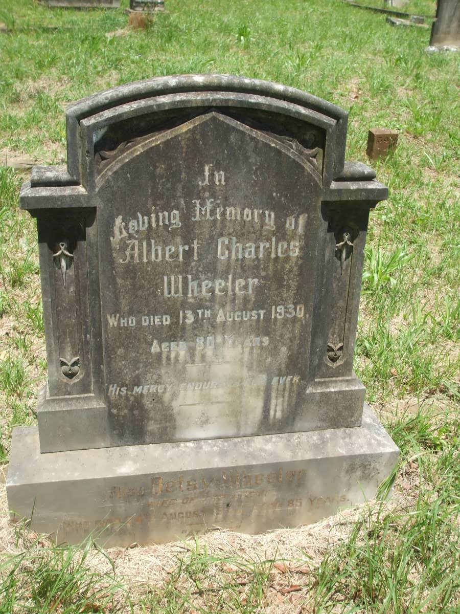 WHEELER Albert Charles -1930 &amp; Betsy -1942