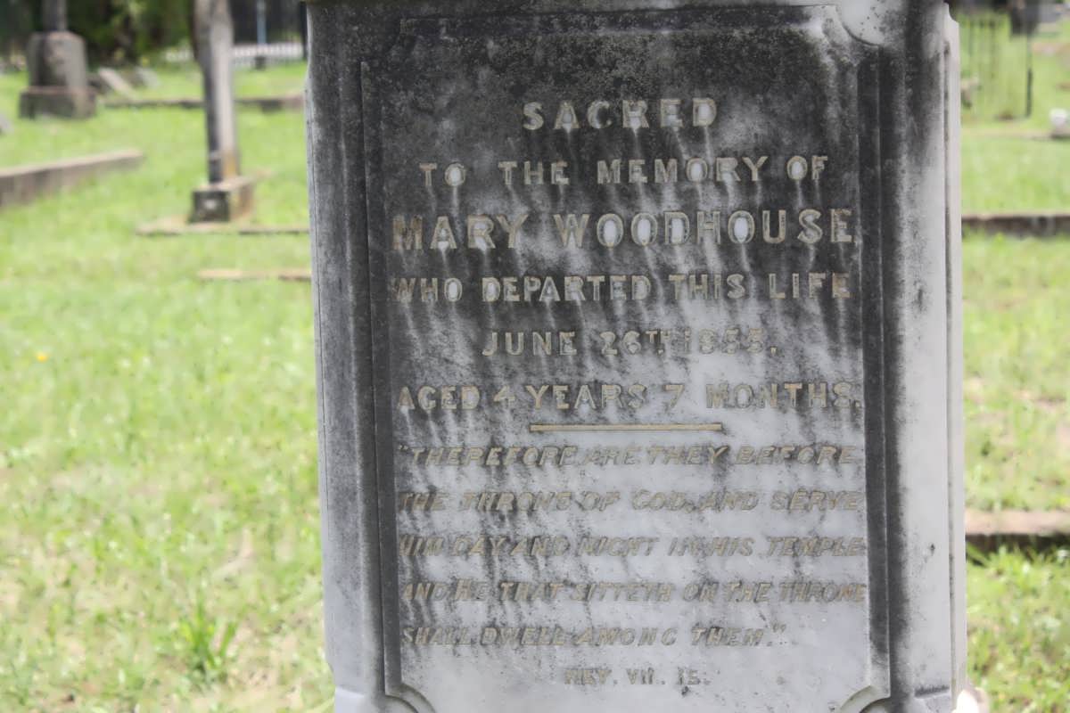 WOODHOUSE Mary -1855