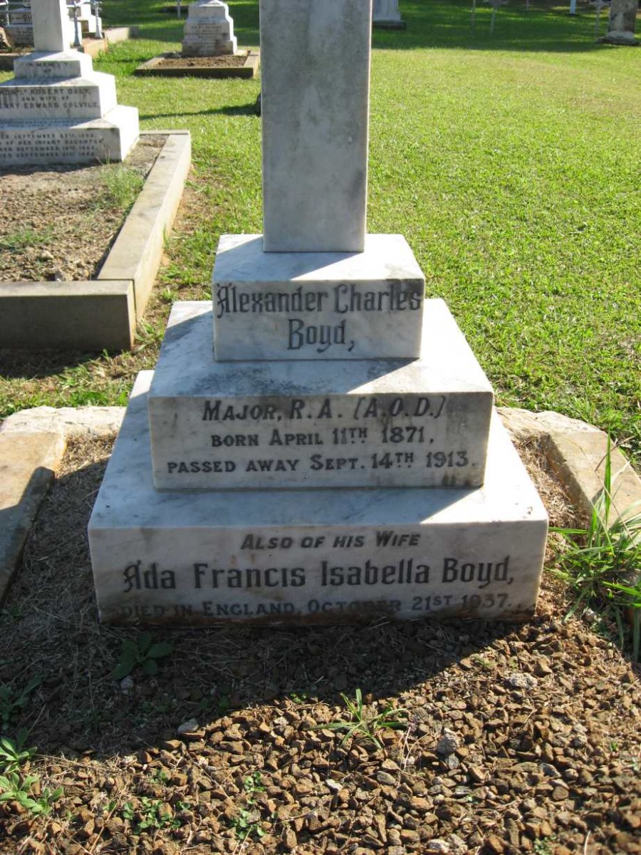 BOYD Alexander Charles 1871-1913 &amp; Ada Francis Isabella -1937