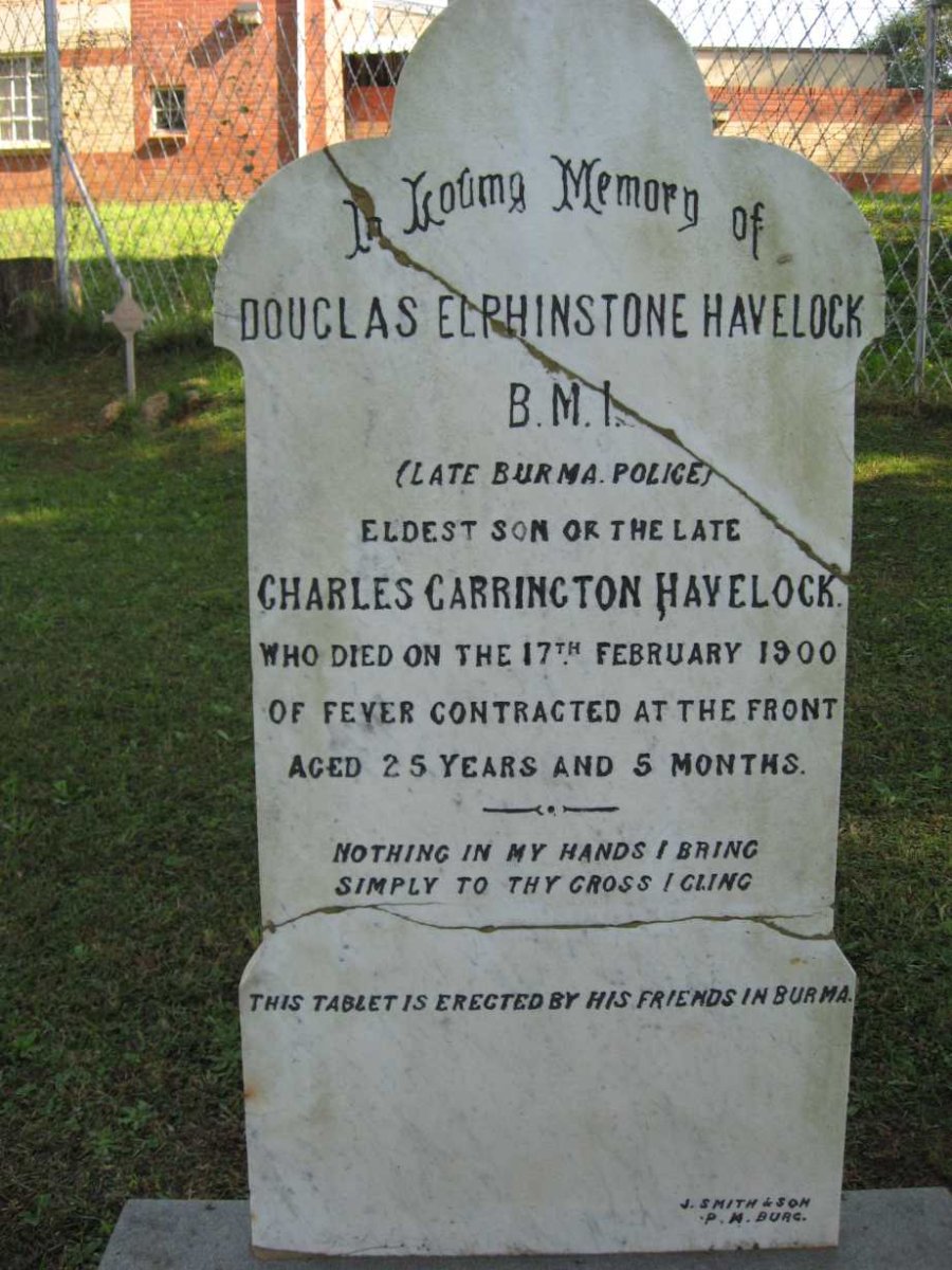 HAVELOCK Douglas Elphinstone -1900