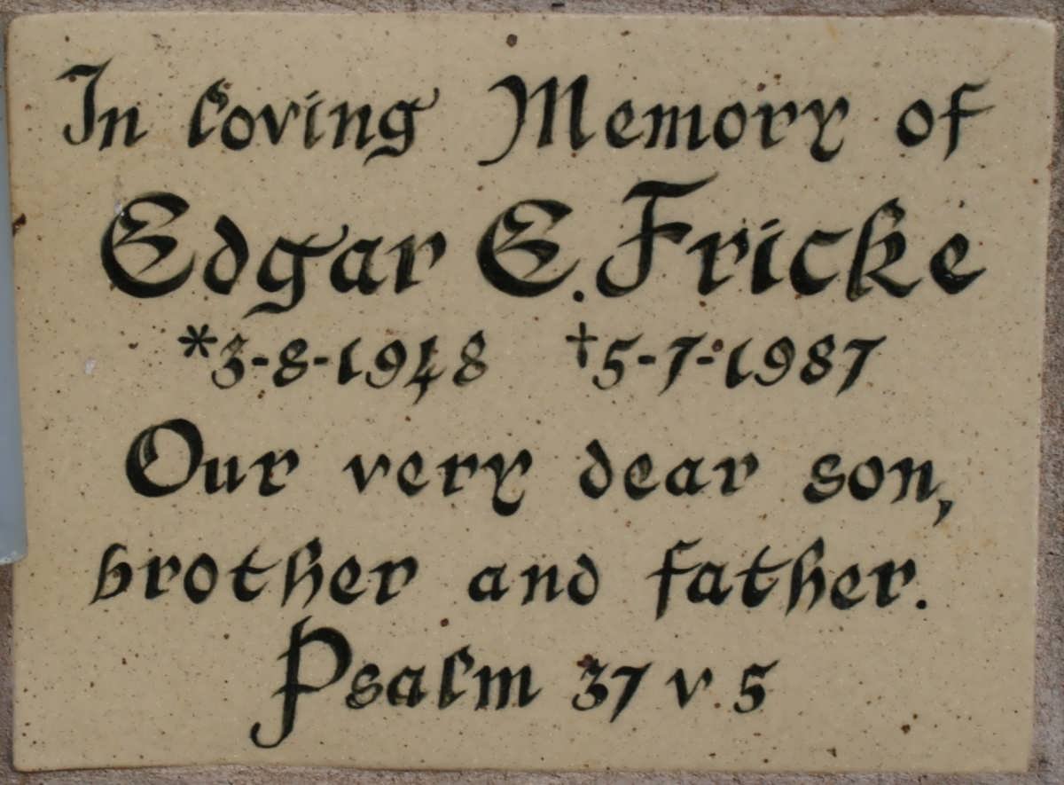 FRICKE Edgar E. 1948-1987