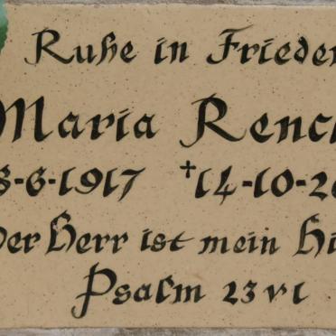 RENCKEN Maria 1917-2009