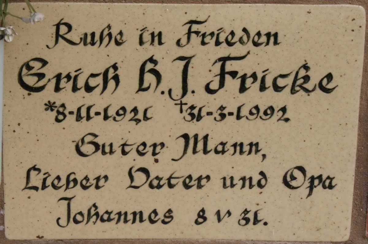 FRICKE Erich H.J. 1921-1992