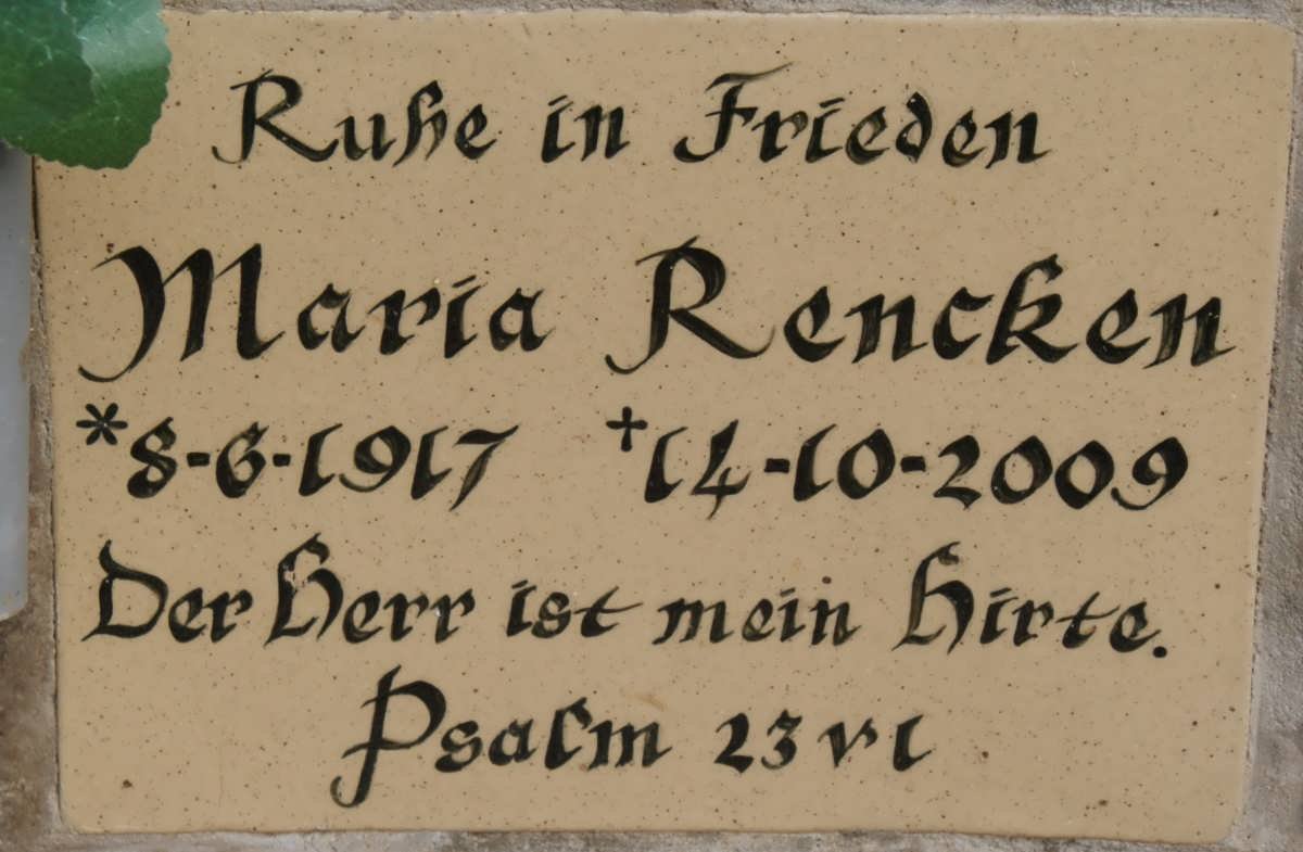 RENCKEN Maria 1917-2009