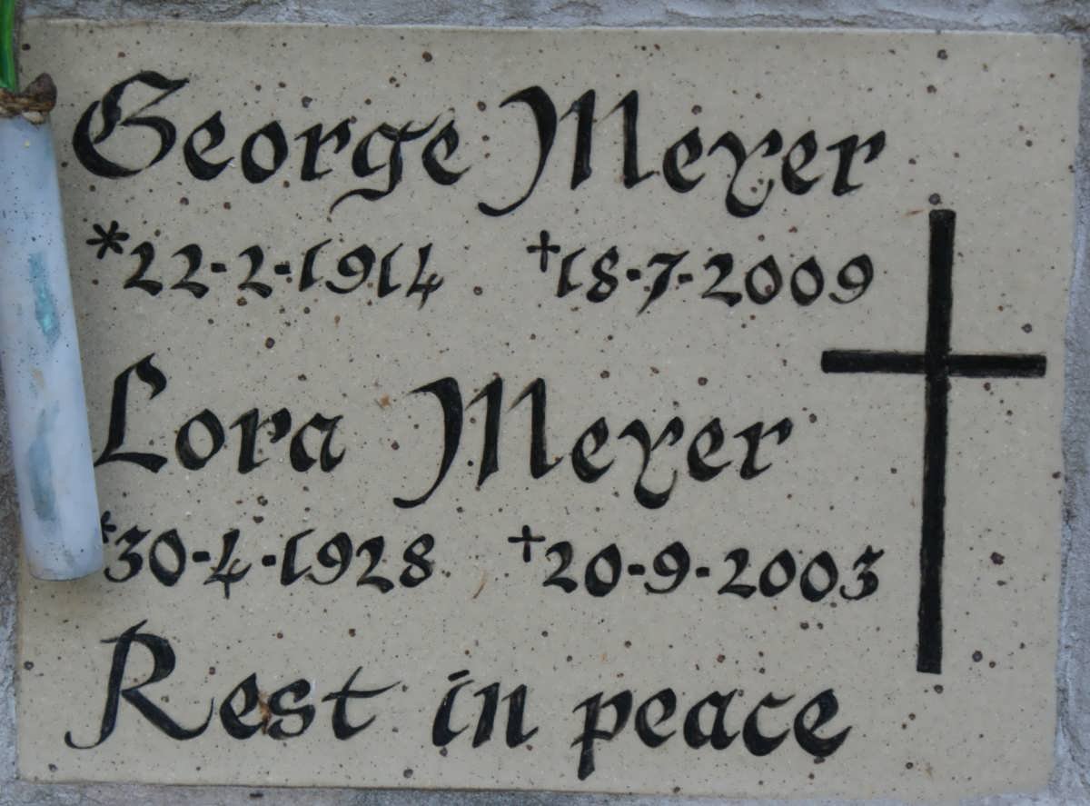 MEYER George 1914-2009 &amp; Lora 1928-2003