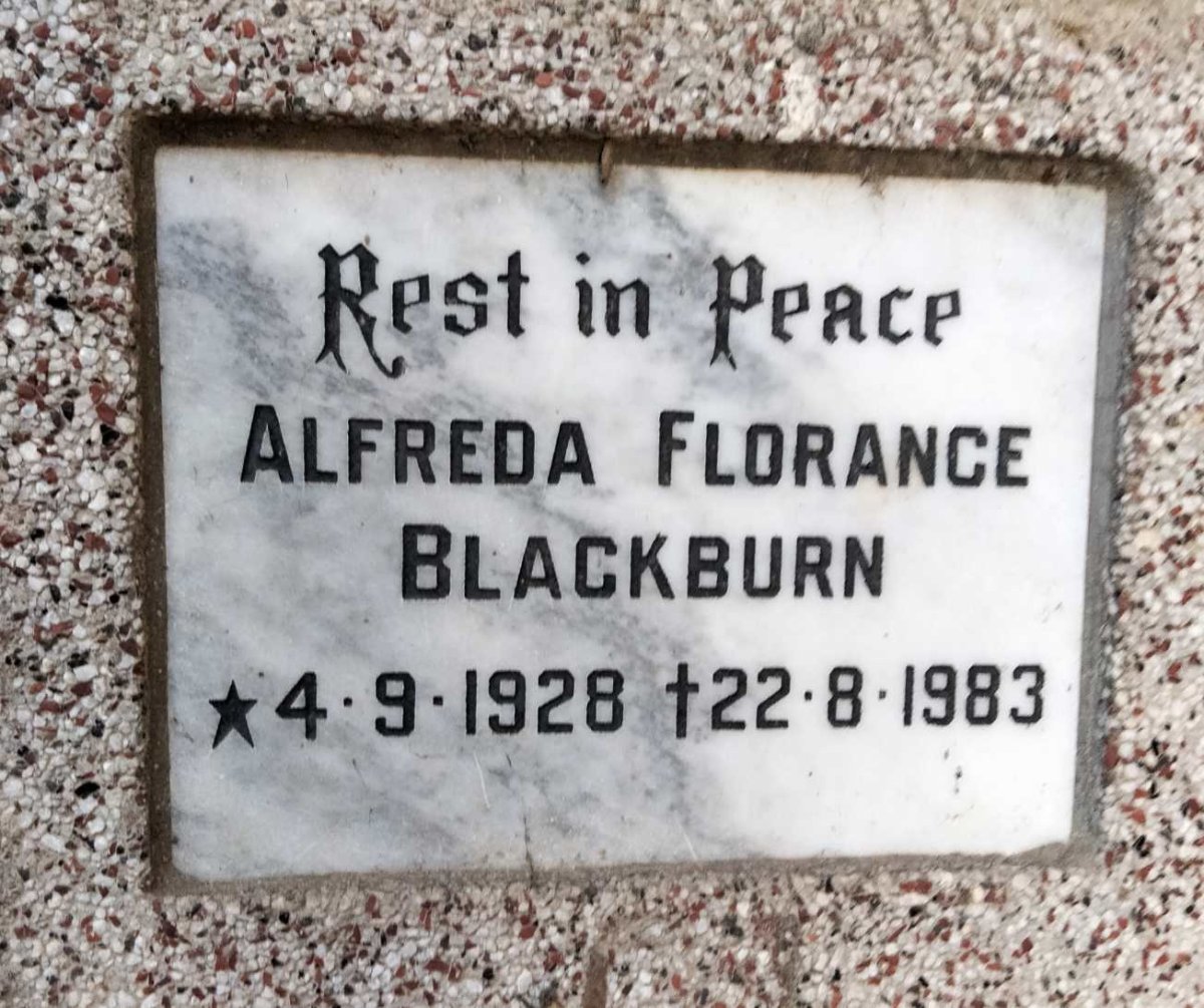 BLACKBURN Alfreda Florance 1928-1983