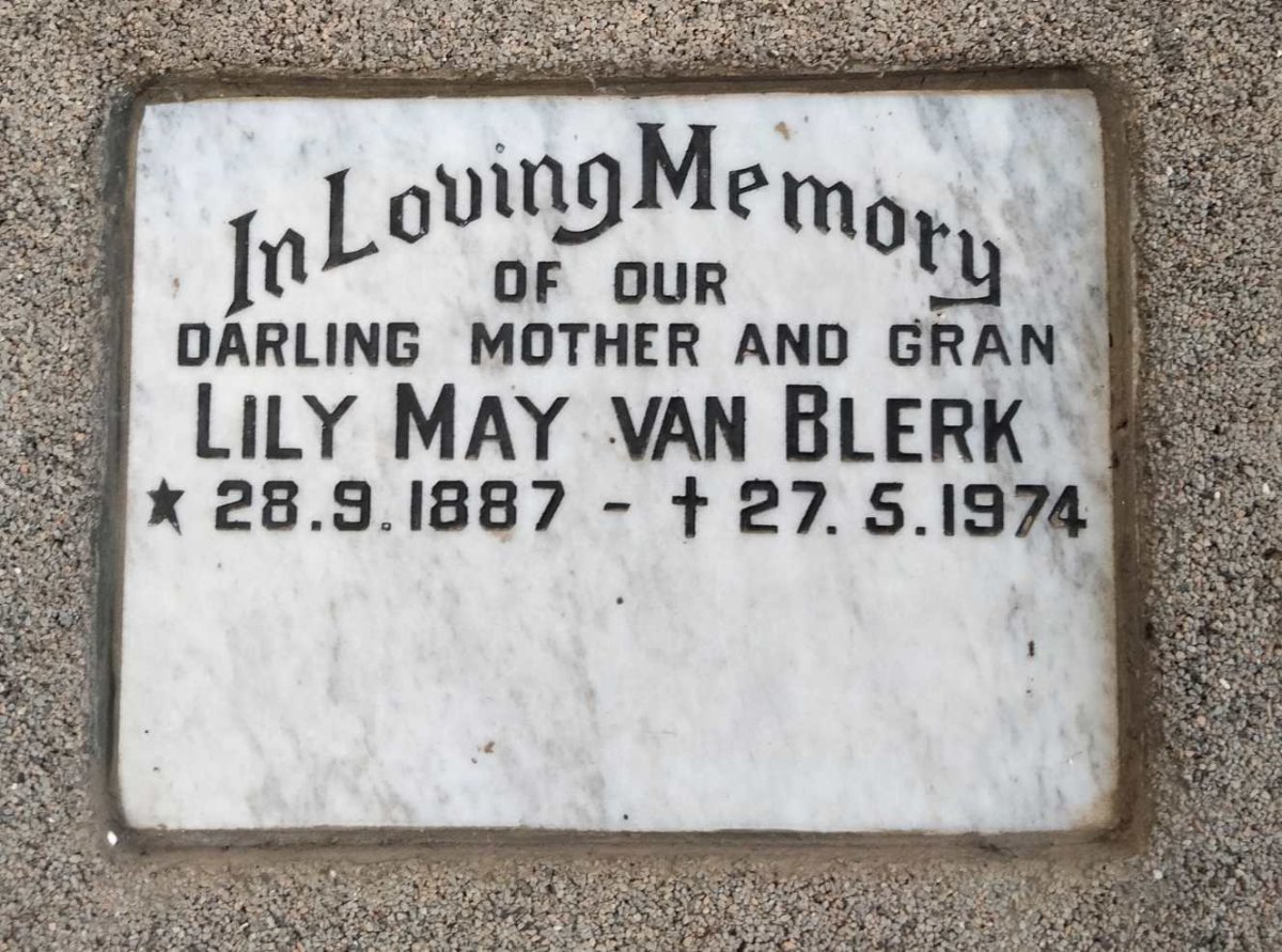 BLERK Lily Mary, van 1887-1974