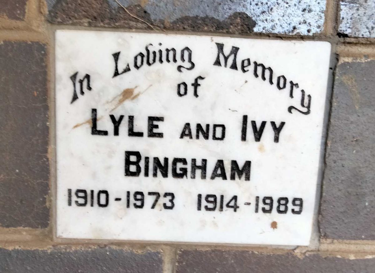BINGHAM Lyle 1910-1973 & Ivy 1914-1989