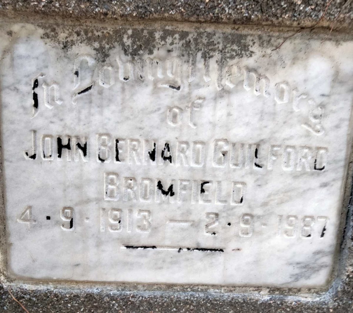 BROMFIELD John Bernard Guilford 1913-1987