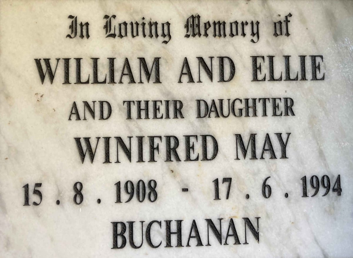 BUCHANAN William & Ellie :: BUCHANAN Winifred May 1908-1994