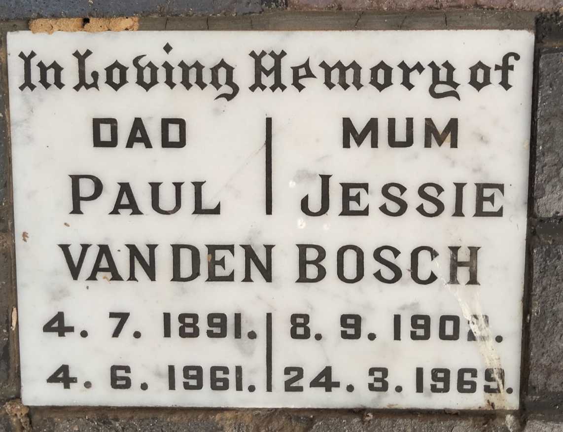 BOSCH Paul, van den 1891-1961 & Jessie 1902-1969