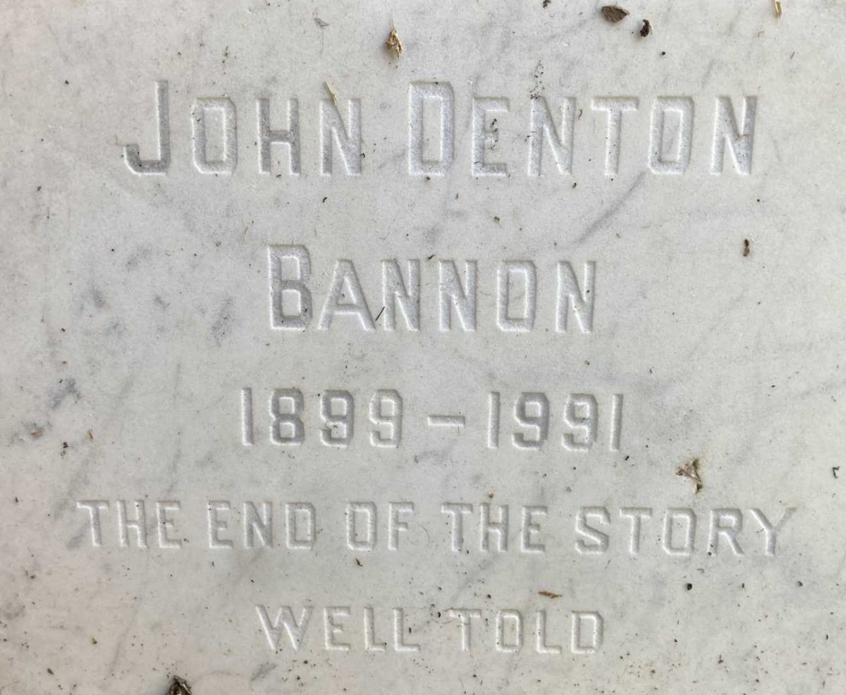 BANNON John Denton 1899-1991
