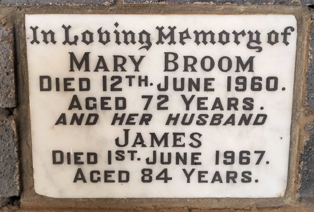 BROOM James -1967 & Mary -1960