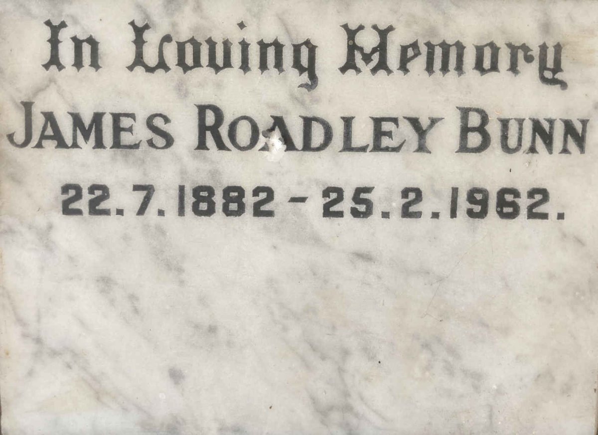 BUNN James Roadley 1882-1962