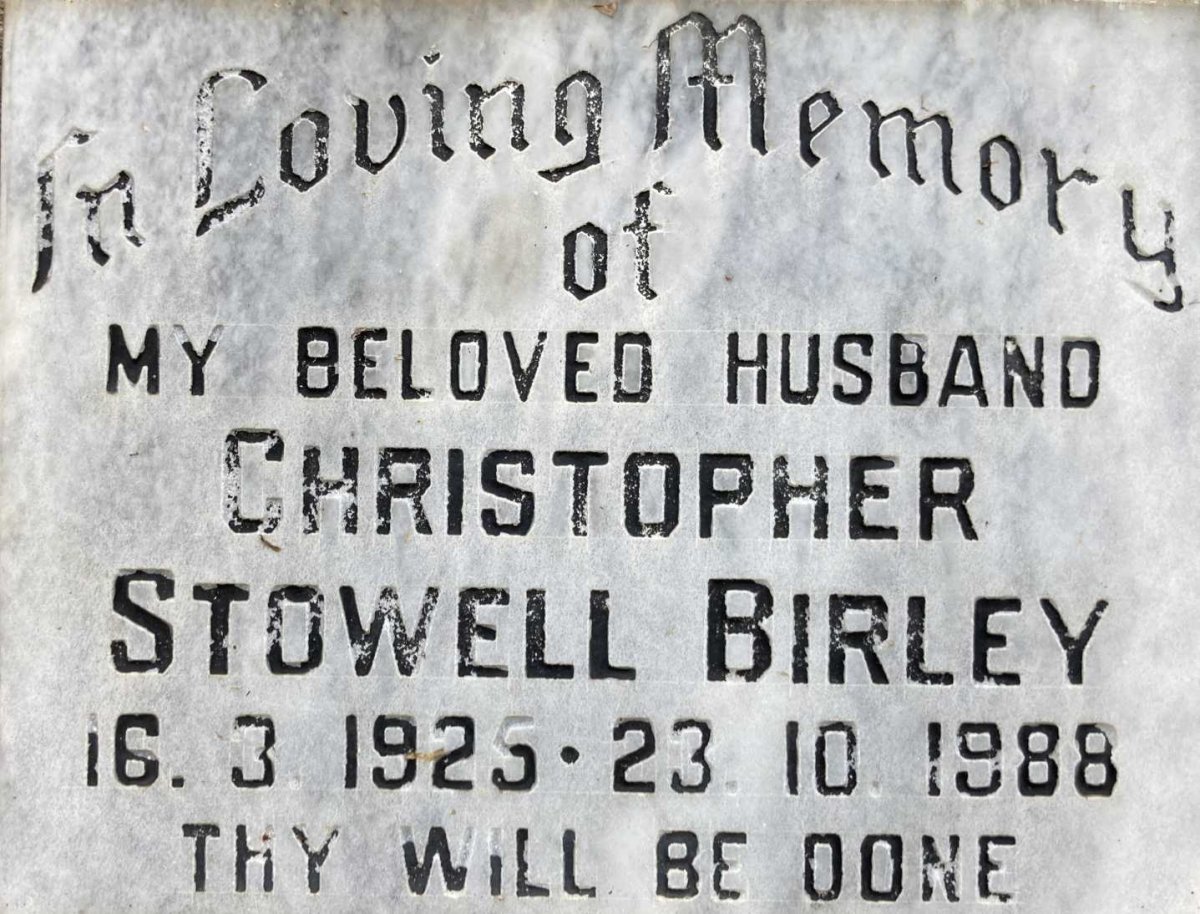BIRLEY Christopher Stowell 1925-1988