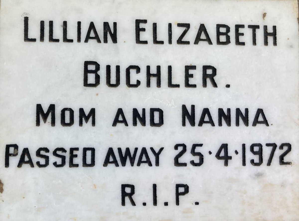 BUCHLER Lillian Elizabeth -1972