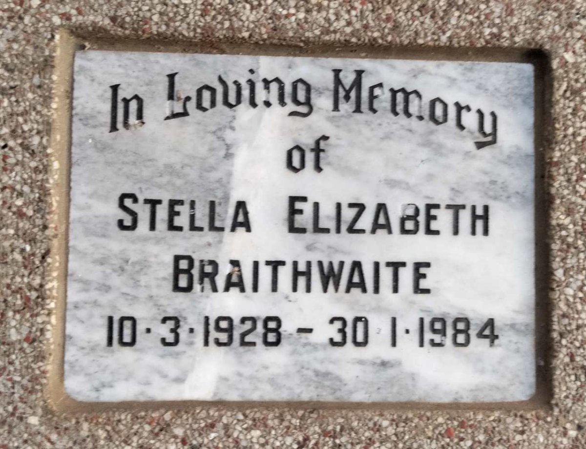 BRAITHWAITE Stella Elizabeth 1928-1984