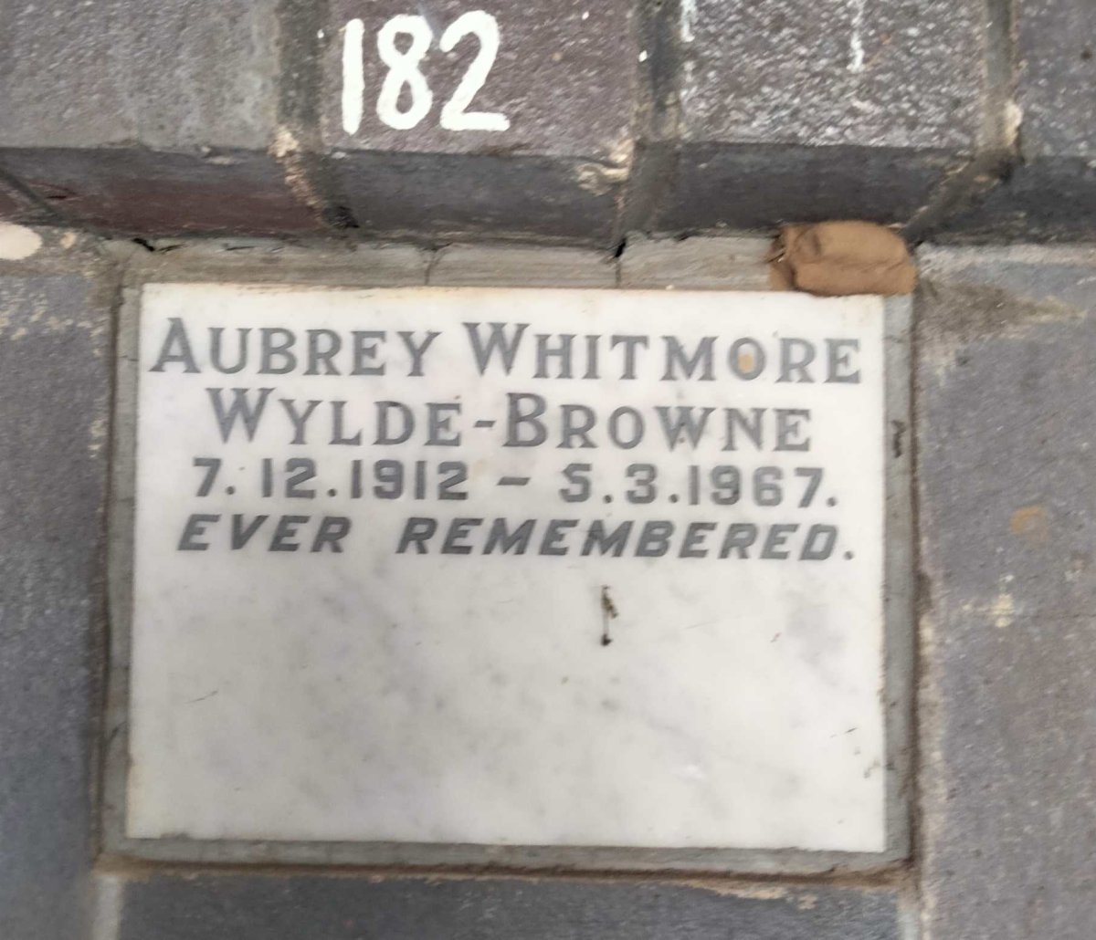 BROWNE Aubrey Whitmore, WYLDE 1912-1967