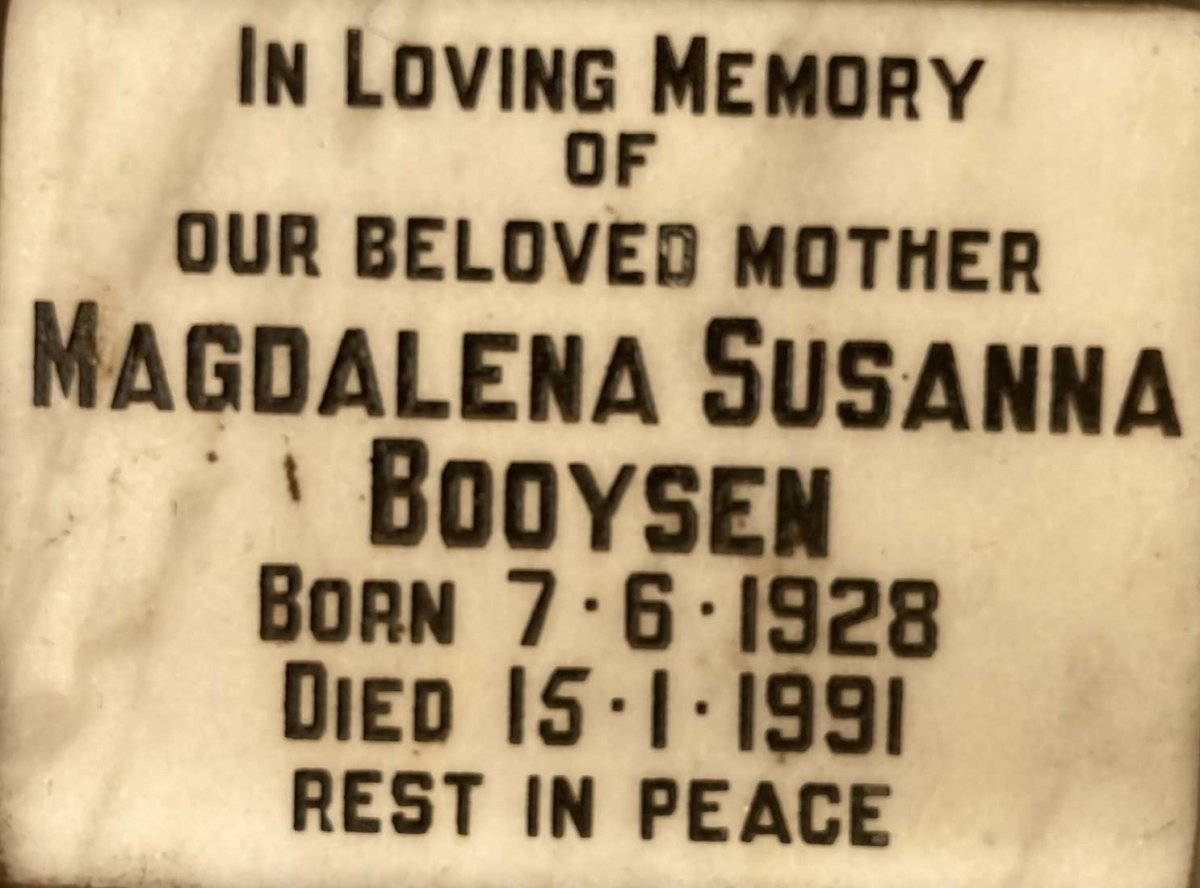 BOOYSEN Magdalena Susanna 1928-1991