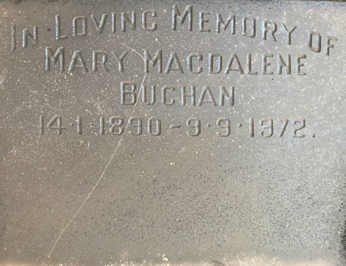 BUCHAN Mary Magdalene 1890-1972