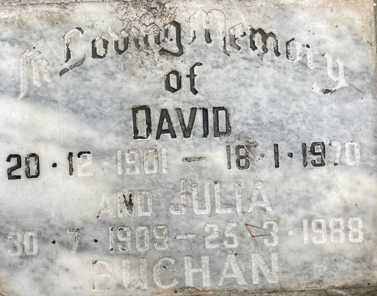 BUCHAN David 1901-1970 & Julia 1909-1988