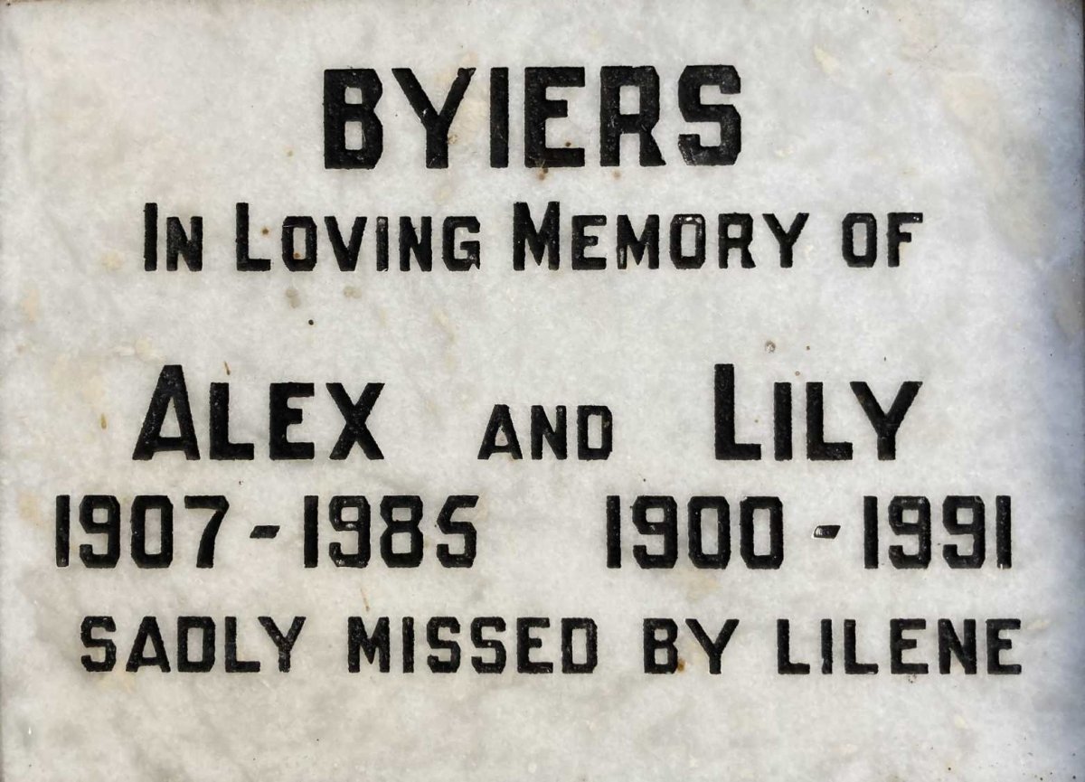 BYIERS Alex 1907-1985 & Lily 1901-1991