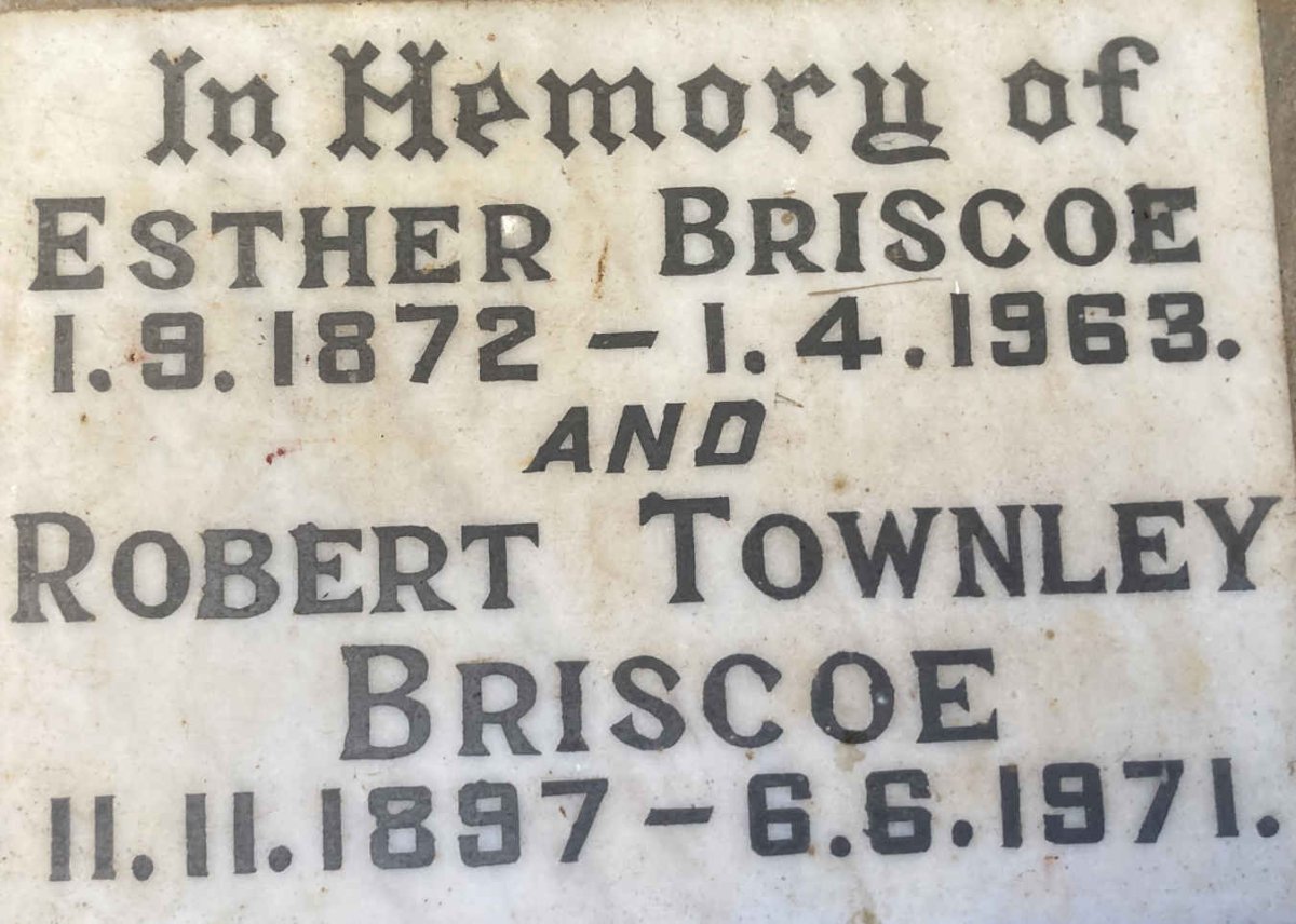 BRISCOE Esther 1872-1963 :: BRISCOE Robert Townley 1897-1971 