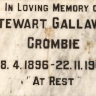 CROMBIE Stewart Gallaway 1896-1966