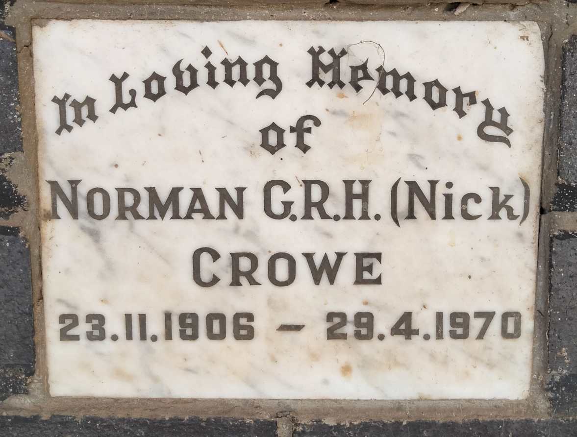 CROWE Norman G.R.H. 1906-1970