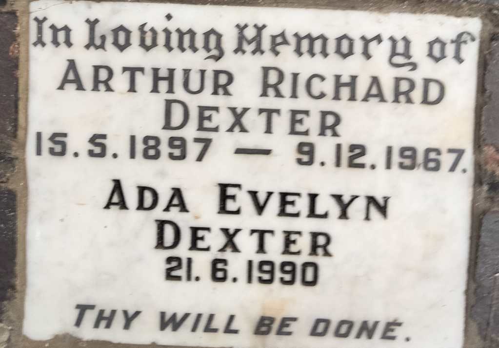 DEXTER Arthur Richard 1897-1967 & Ada Evelyn -1990