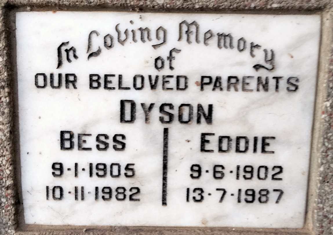 DYSON Eddie 1902-1987 & Bess 1905-1982