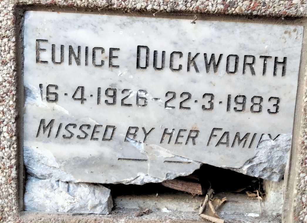 DUCKWORTH Eunice 1926-1983