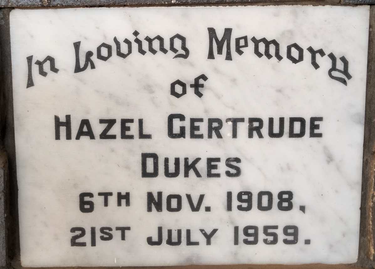 DUKES Hazel Gertrude 1908-1959