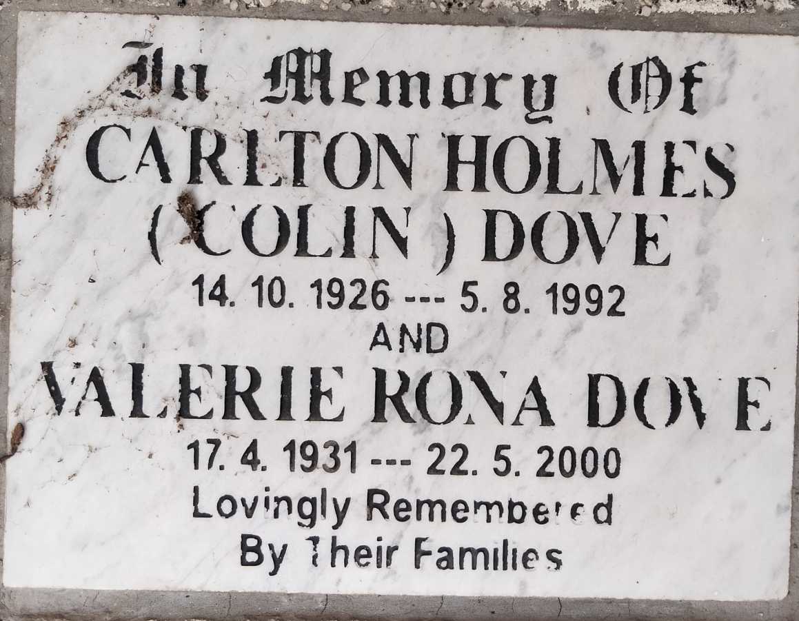 DOVE Carlton Holmes 1926-1992 & Valerie Rona 1931-2000