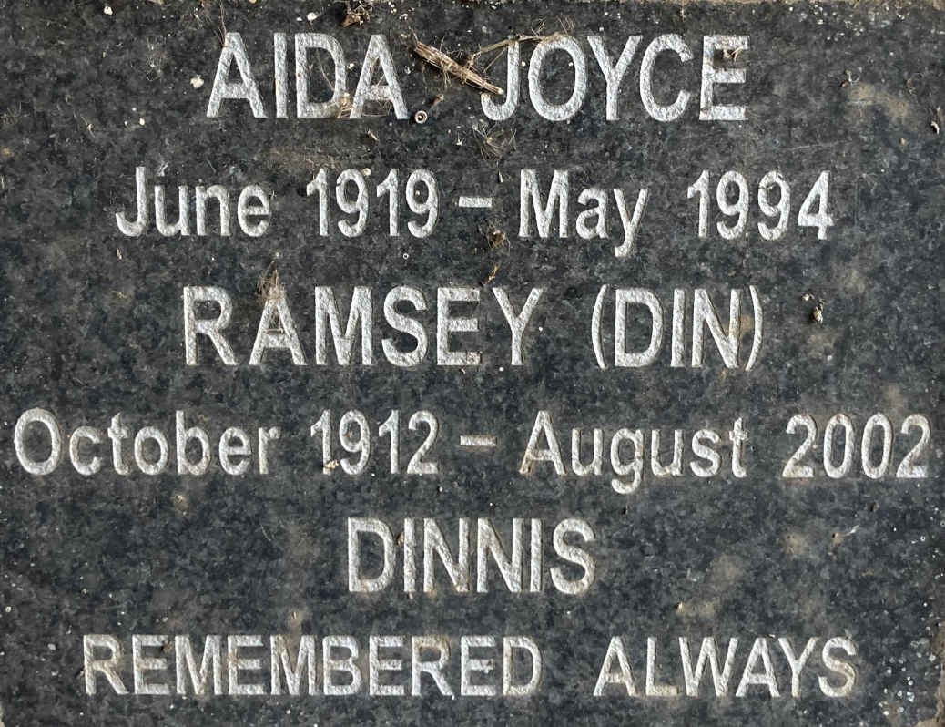 DINNIS Ramsey  1912-2002 & Aida Joyce 1919-1994