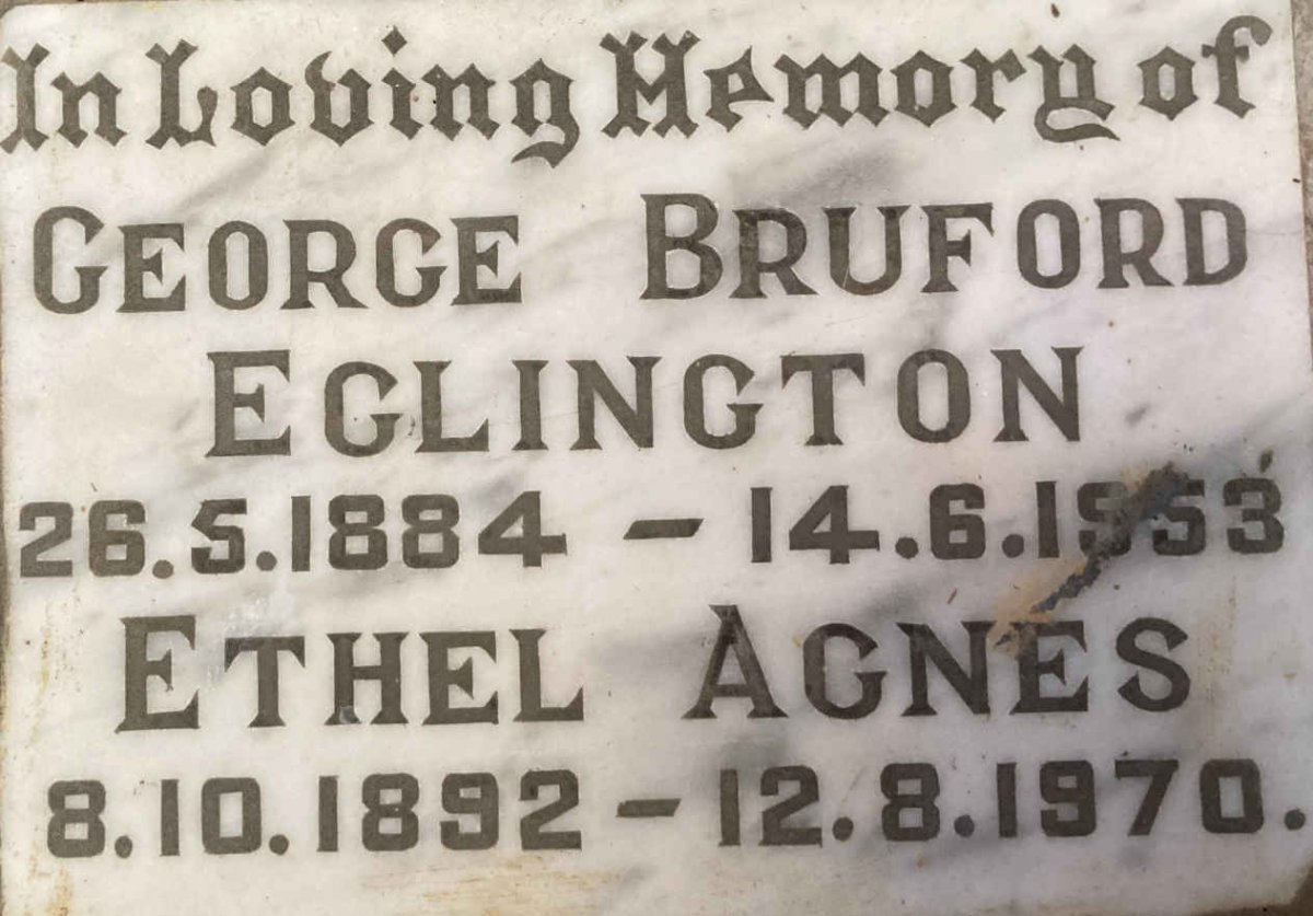 EGLINGTON George Bruford 1884-1953 & Ethel Agnes 1892-1970