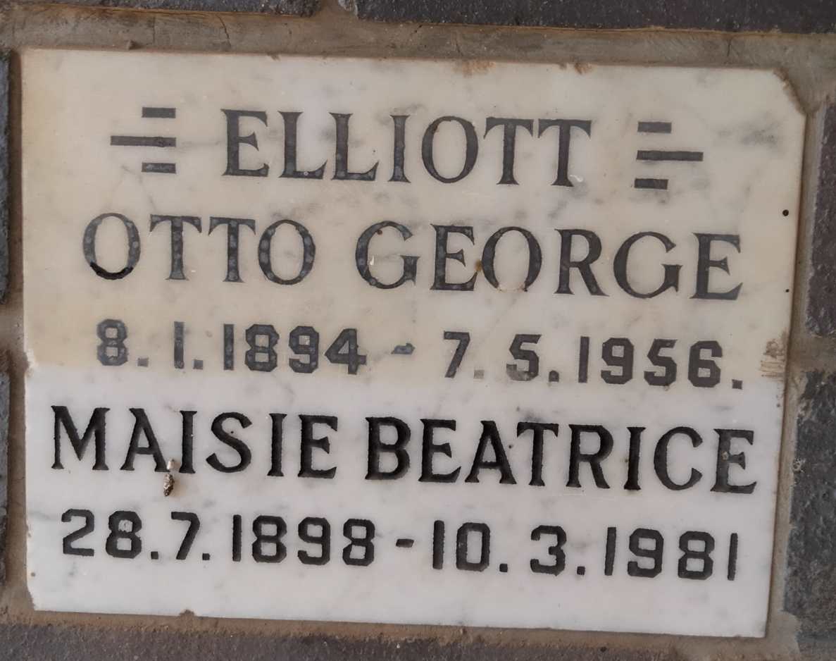 ELLIOTT Otto George 1894-1956 & Maisie Beatrice 1898-1981
