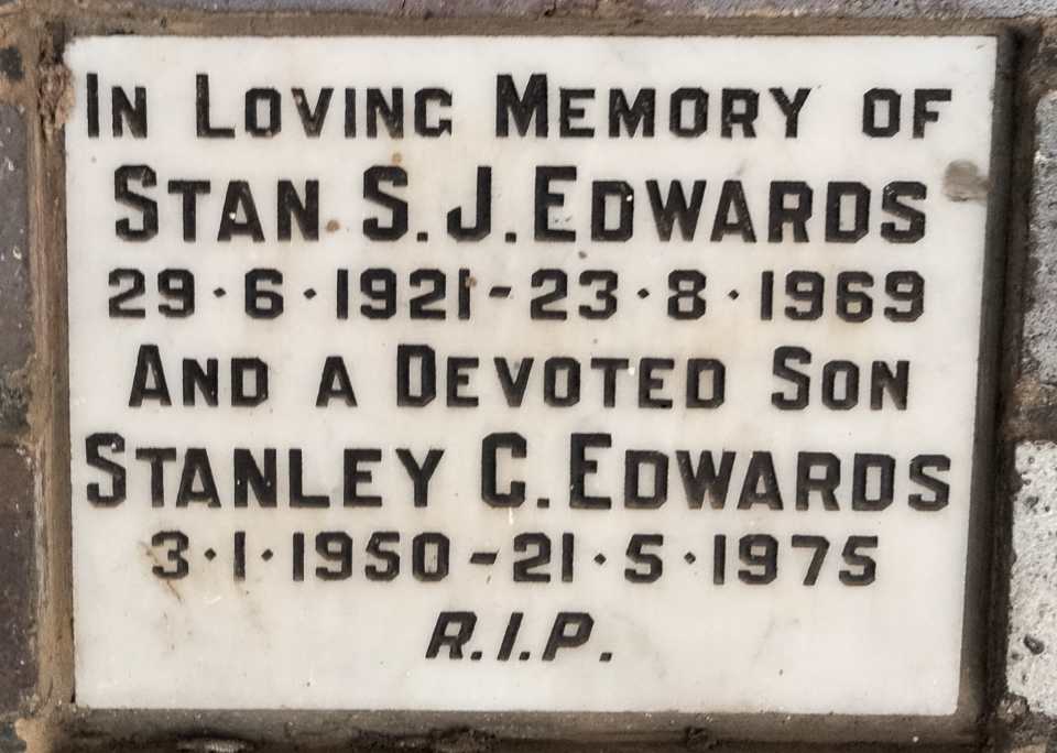 EDWARDS Stan S.J. 1921-1969 :: EDWARDS Stanley C. 1950-1975