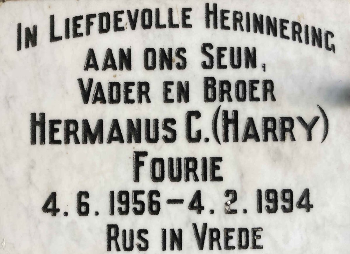 FOURIE Hermanus C. 1956-1994