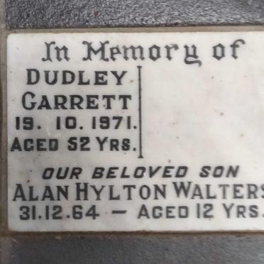 GARRETT Dudley -1971 :: WALTERS Alan Hylton -1964