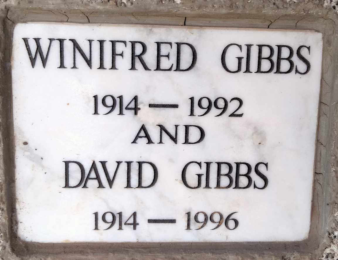 GIBBS David 1914-1996 & Winifred 1914-1992