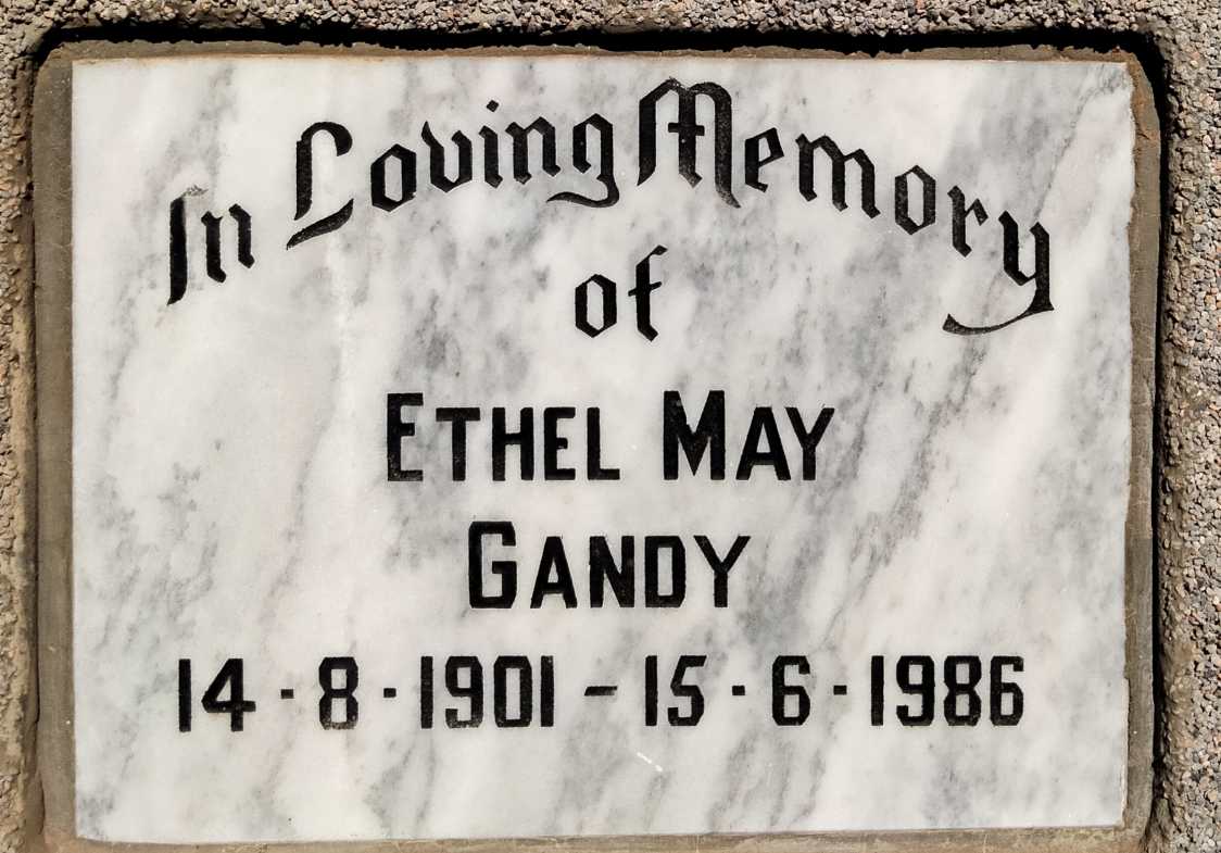 GANDY Ethel May 1901-1986