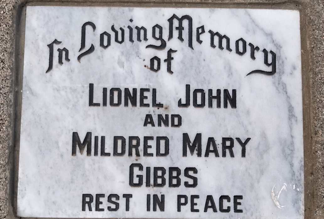 GIBBS Lionel John & Mildred Mary