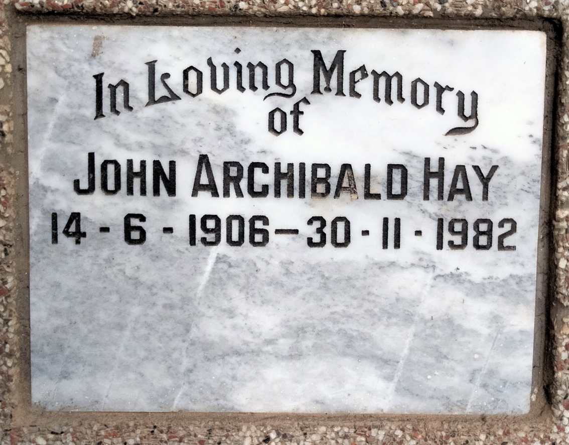 HAY John Archibald 1906-1982