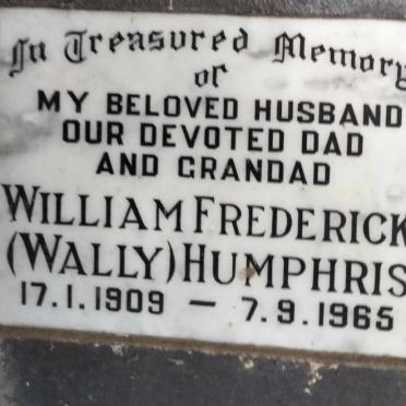 HUMPHRIS William Frederick 1909-1965
