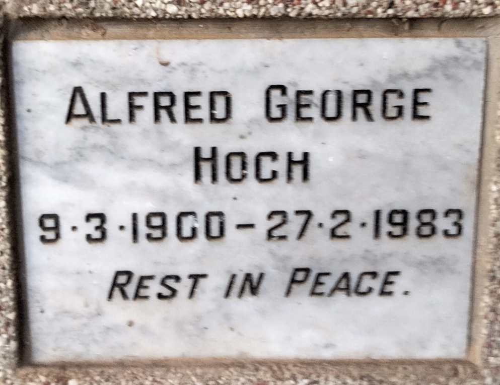 HOCH Alfred George 1900-1983