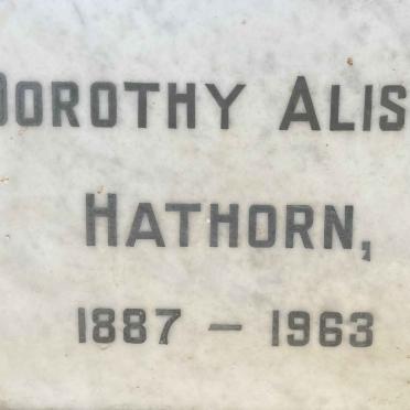 HATHORN Dorothy Alison 1887-1963