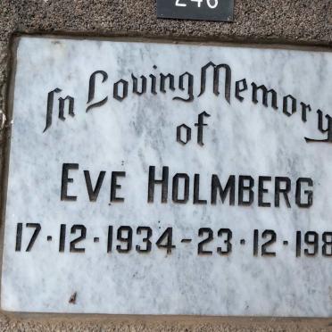 HOLMBERG Eve 1934-1986